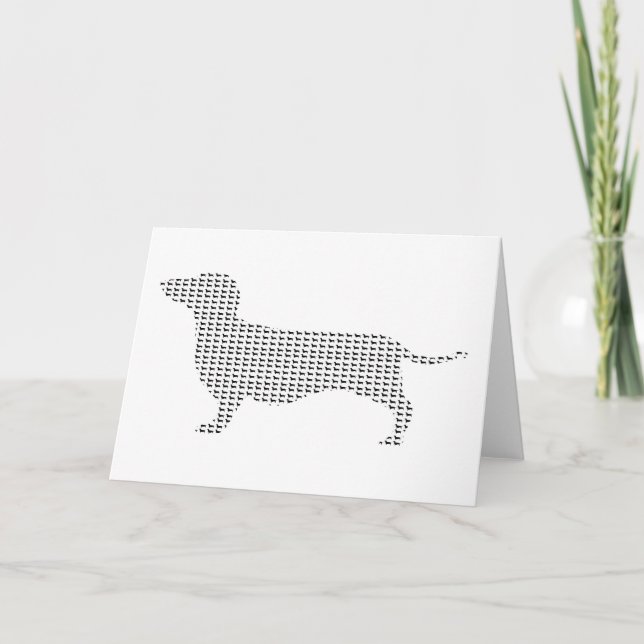 Tarjeta Silueta del Dachshund de muchos (Anverso)