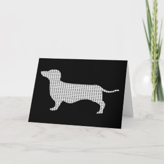 Tarjeta Silueta del Dachshund de muchos