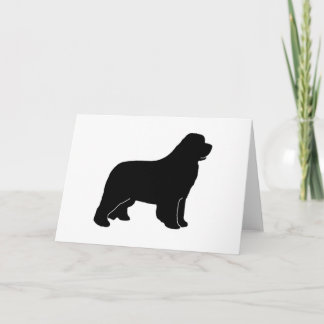 Tarjeta Silueta del perro de Terranova