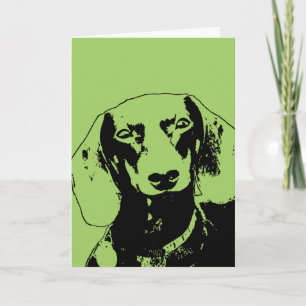 Tarjeta Silueta del St Patricks Doxie - Winston