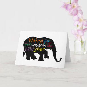 Tarjeta Silueta elefante - Cualquier color -