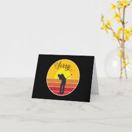 Tarjeta Silueta golfista  golf Condolencias lo siento