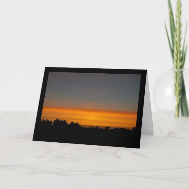Tarjeta Silueta Naranja del Horizonte (Anverso)