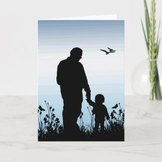 Tarjeta Silueta padre/ hijo