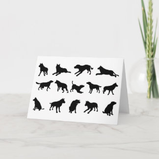 Tarjeta Siluetas del perro