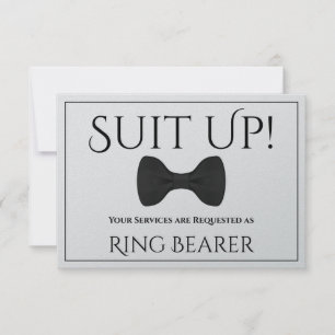 Tarjeta Silver Be My Ring Bearter Card