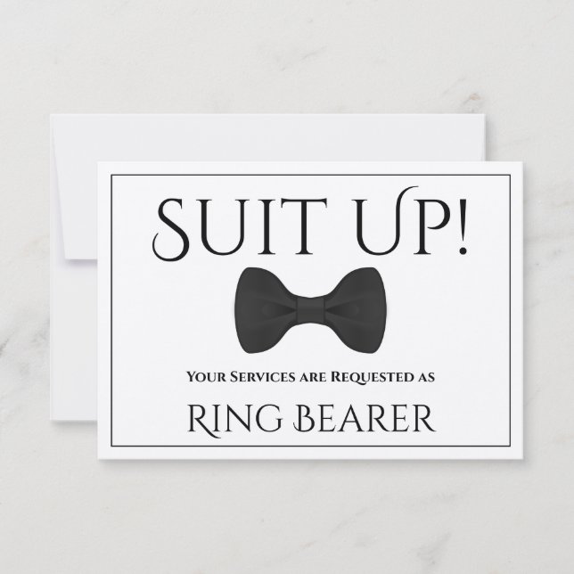 Tarjeta Silver Be My Ring Bearter Card (Anverso)
