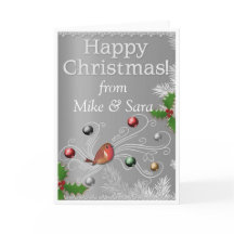 Tarjeta Silver para Navidades personalizados