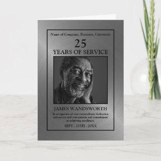 Tarjeta Silver/Personalised Photo - Employee Award Card