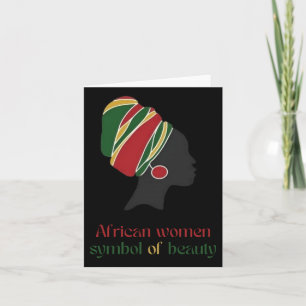 Tarjeta Símbolo africano de mujeres Pegatina de belleza