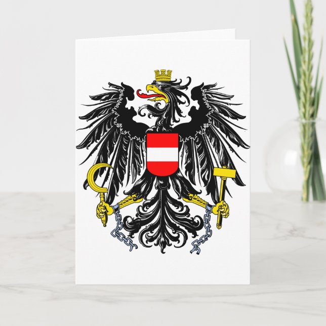 Tarjeta Símbolo austriaco oficial del escudo de armas (Anverso)