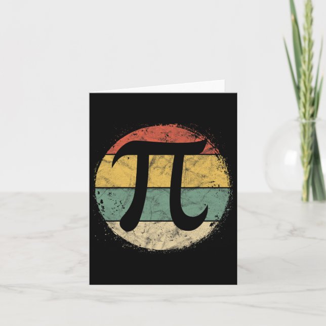 Tarjeta Símbolo circular Pi Day Math Science Teacher Stu (Anverso)