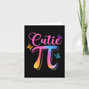 Tarjeta Símbolo Cutie Pi Day Retro Color Mariposa Pi 3.14