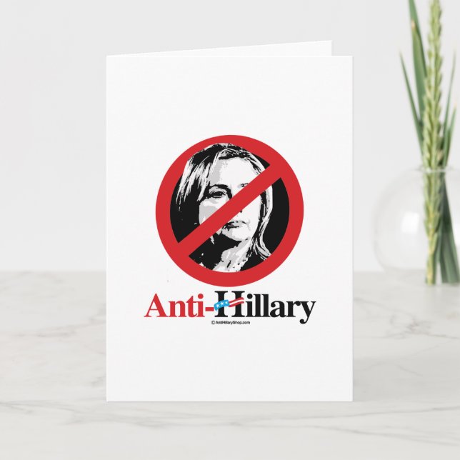 Tarjeta Símbolo de Anti-Hillary (Anverso)
