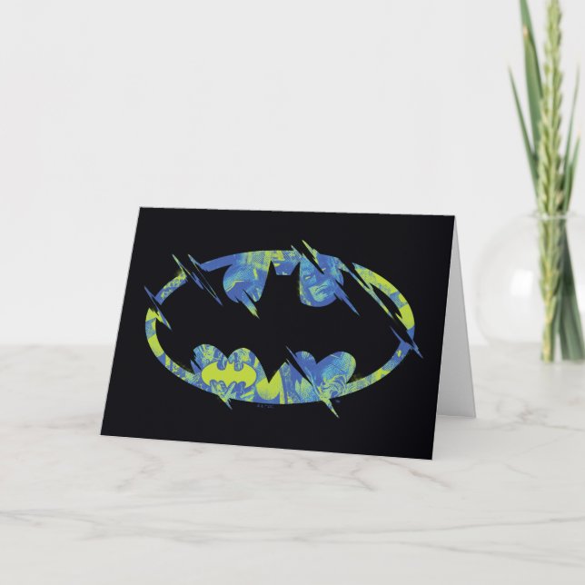 Tarjeta Símbolo de Batman eléctrico hacia arriba (Anverso)