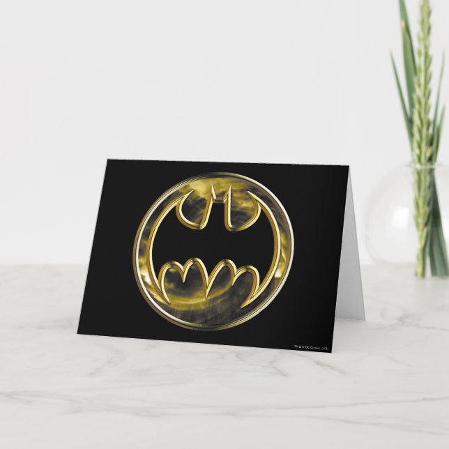 Tarjeta Símbolo de Batman | Logotipo de oro (Anverso)