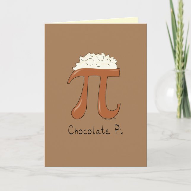 Tarjeta Símbolo de chocolate Pi Day matemático divertido (Anverso)