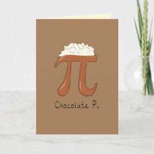 Tarjeta Símbolo de chocolate Pi Day matemático divertido