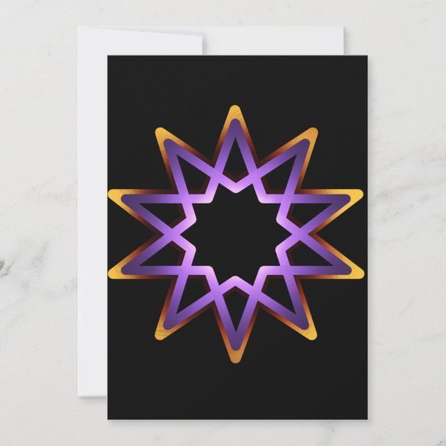 Tarjeta Símbolo de estrella de Naranja púrpura de árbol de (Anverso)