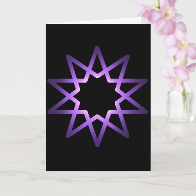 Tarjeta Símbolo de estrella púrpura del árbol de la vida (Orquídea)