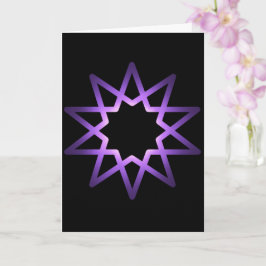 Tarjeta Símbolo de estrella púrpura del árbol de la vida