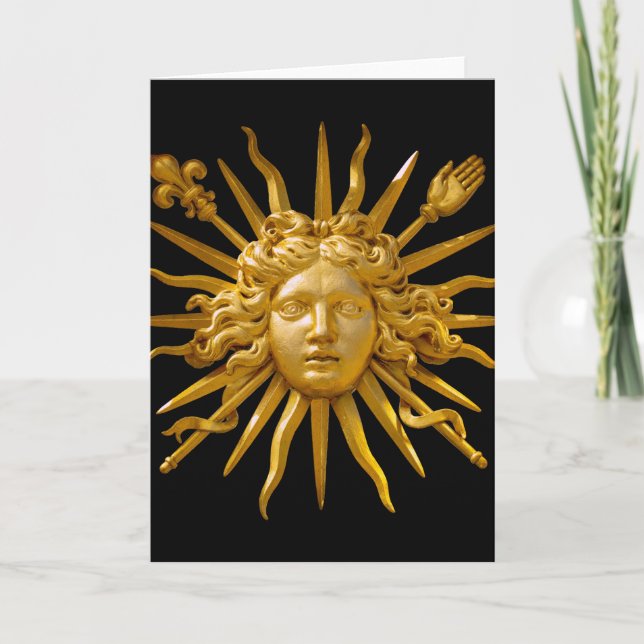 Tarjeta Símbolo de Luis XIV el Rey Sol (Anverso)