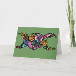 Tarjeta Símbolo de luna triple flor bendecido sea