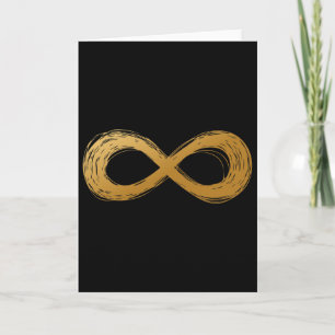 Tarjeta Símbolo de Neurodiversidad de Infinito Dorado - Co