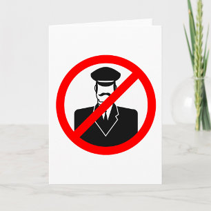 Tarjeta Símbolo de No se Admite Chófer Divertida Advertenc