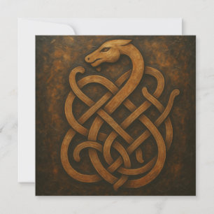 Tarjeta Símbolo de nudo de serpiente nórdico antiguo