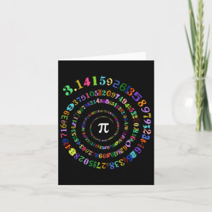 Tarjeta Símbolo de número de matemáticas Pi Day Spiral Pi 