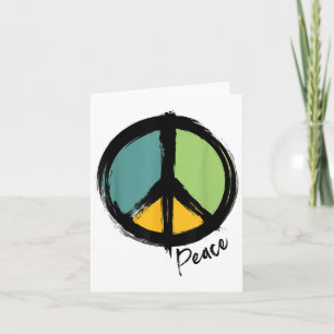 Tarjeta Símbolo de paz salve a la Tierra y di no a la guer