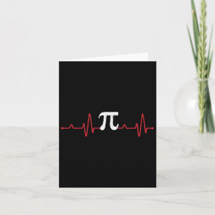 Tarjeta Símbolo de Pi Day Heartbeat Math Lover Enfermería 