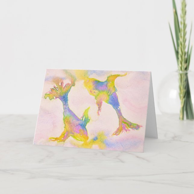 Tarjeta Símbolo de Pisces Pastel Zodiac Cumpleaños (Anverso)