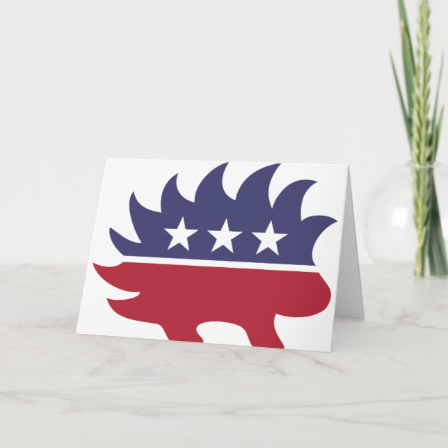 Tarjeta Símbolo de puerco Fiesta liberal (Anverso)