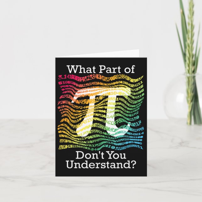 Tarjeta Símbolo de Rainbow Pi del profesor de matemáticas  (Anverso)