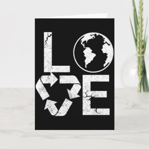 Tarjeta Símbolo de reciclaje del Día de la Tierra Ecológic