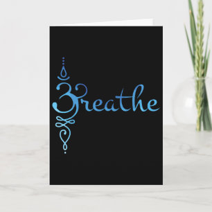 Tarjeta Símbolo de respiración de meditación de yoga zen s
