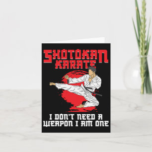 Tarjeta Símbolo de Shotokan instructor de armas de entrena
