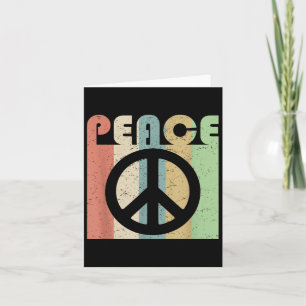Tarjeta Símbolo de signo de paz inspirador cita retro vint