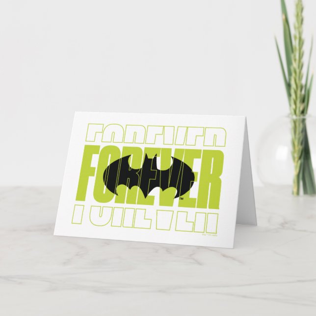 Tarjeta Símbolo de tipografía batman para siempre gráfico (Anverso)