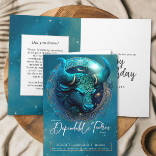 Tarjeta Símbolo de toro celeste Fantasía Taurus Rótulo Cum