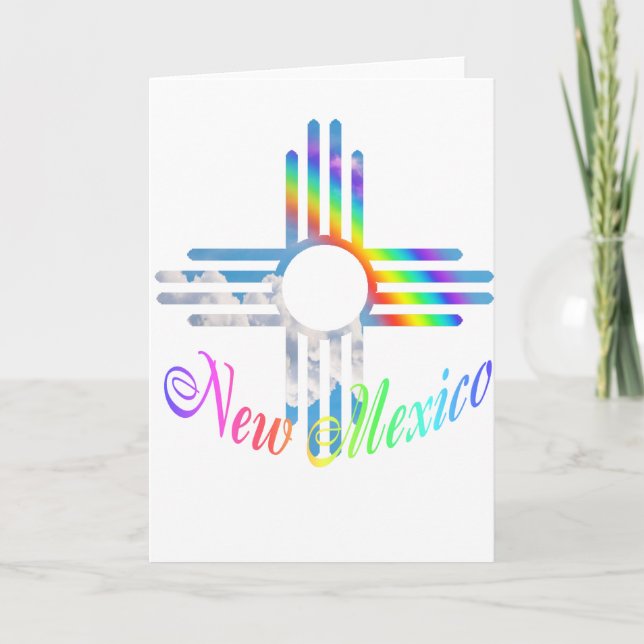 Tarjeta Símbolo de Zia del arco iris de New México (Anverso)