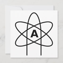 Tarjeta Símbolo del ateísmo (Emblema de Átomo)