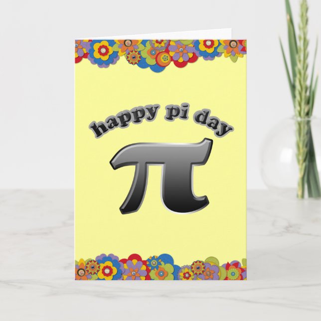 Tarjeta Símbolo feliz del día el | pi del pi para (Anverso)