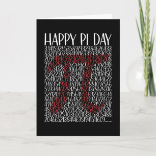 Tarjeta Símbolo feliz Pi Day 3.14