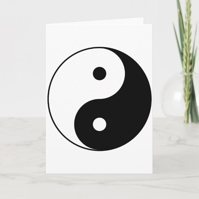Tarjeta Símbolo filosófico motivacional Yin y Yang (Anverso)
