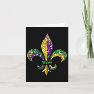 Tarjeta Símbolo Fleur De Lis Mardi Gras Louisiana Nueva Or