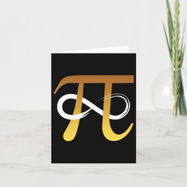 Tarjeta Símbolo infinito número 3.14 matemática divertida  (Anverso)