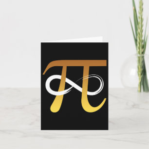 Tarjeta Símbolo infinito número 3.14 matemática divertida 